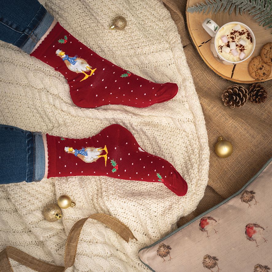 Duck Scarves Christmas Bamboo Socks