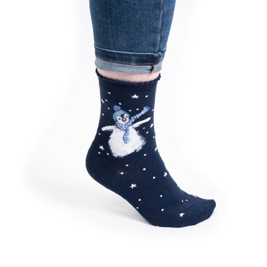 Winter Wonderland Penguin Christmas Bamboo Socks - House of Cards