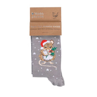 Festive Mouse Christmas Bamboo Socks