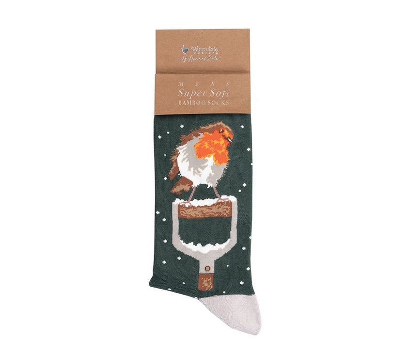Men's Robin Christmas Bamboo Socks