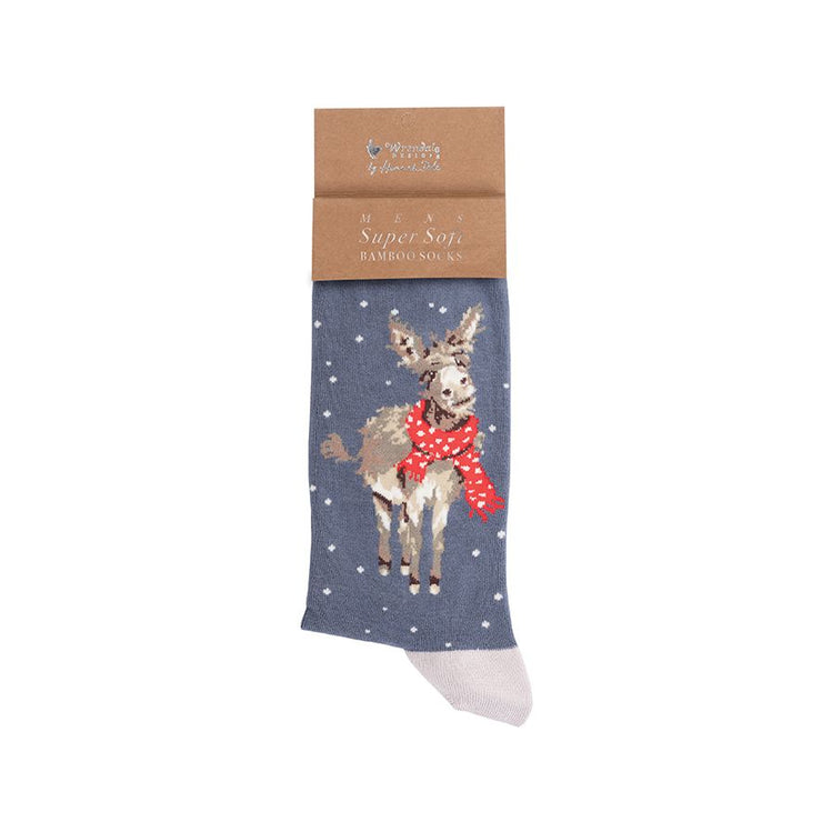 Men's Donkey Christmas Bamboo Socks