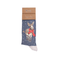 Men's Donkey Christmas Bamboo Socks