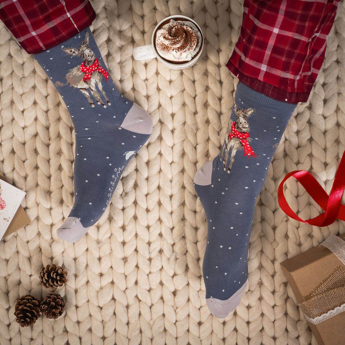 Men's Donkey Christmas Bamboo Socks - House of Cards