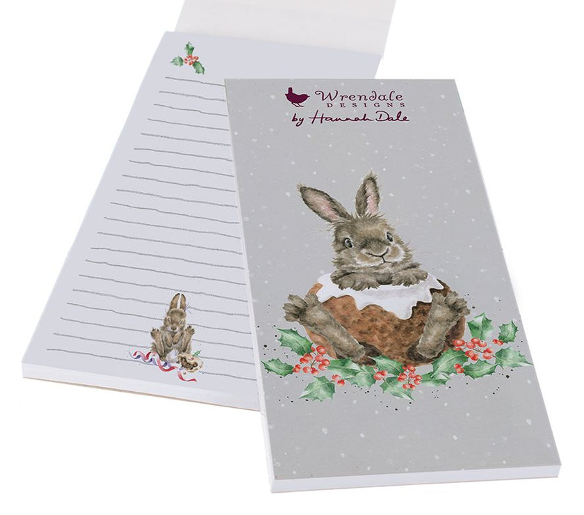 Little Pudding Rabbit Festive Shopping List Pad