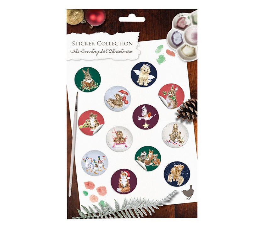 Country Set Christmas Stickers