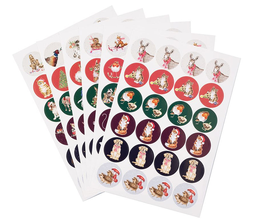 Country Set Christmas Stickers