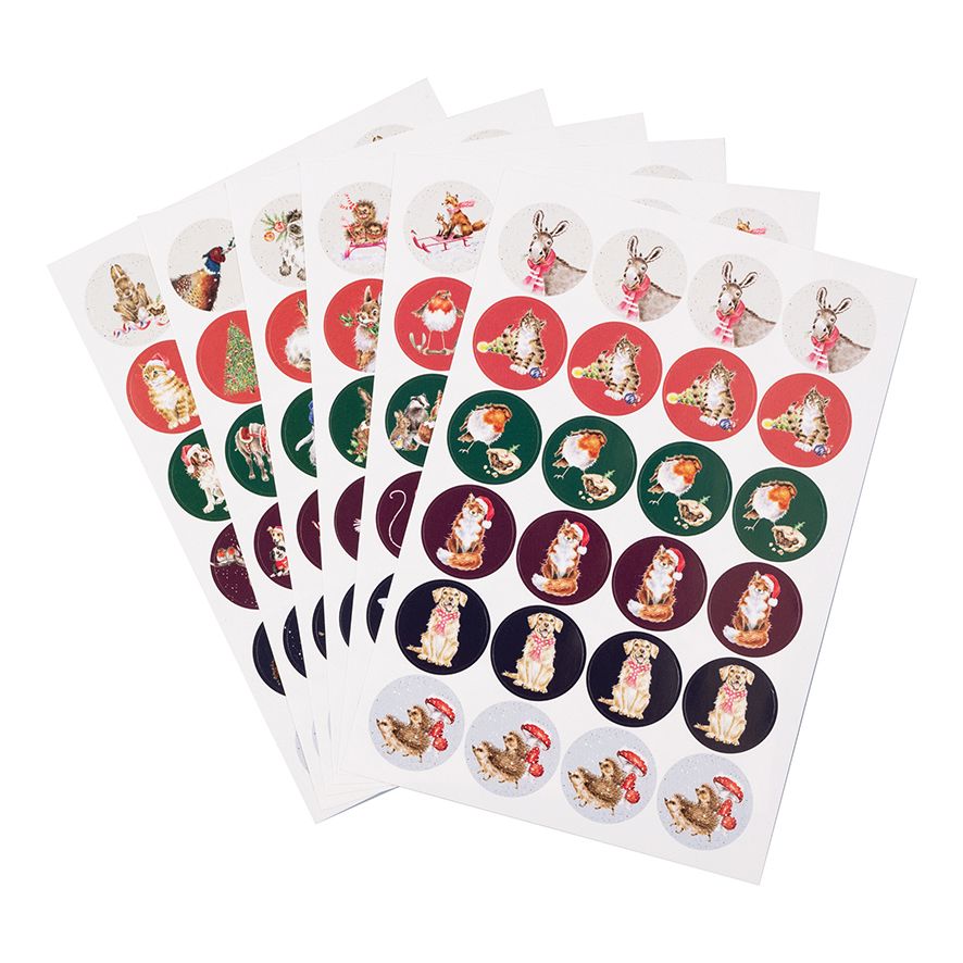 Country Set Christmas Stickers