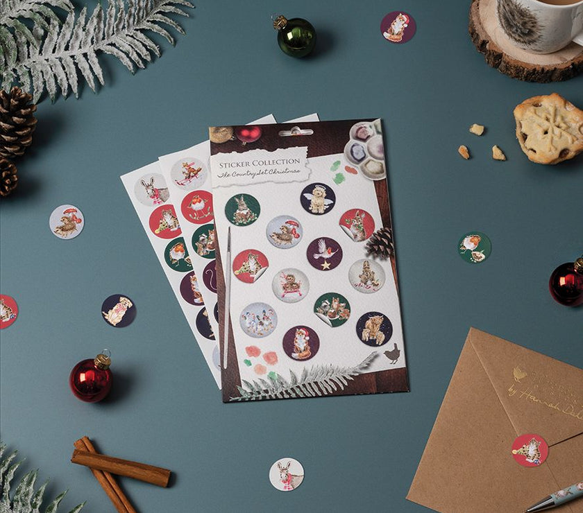 Country Set Christmas Stickers