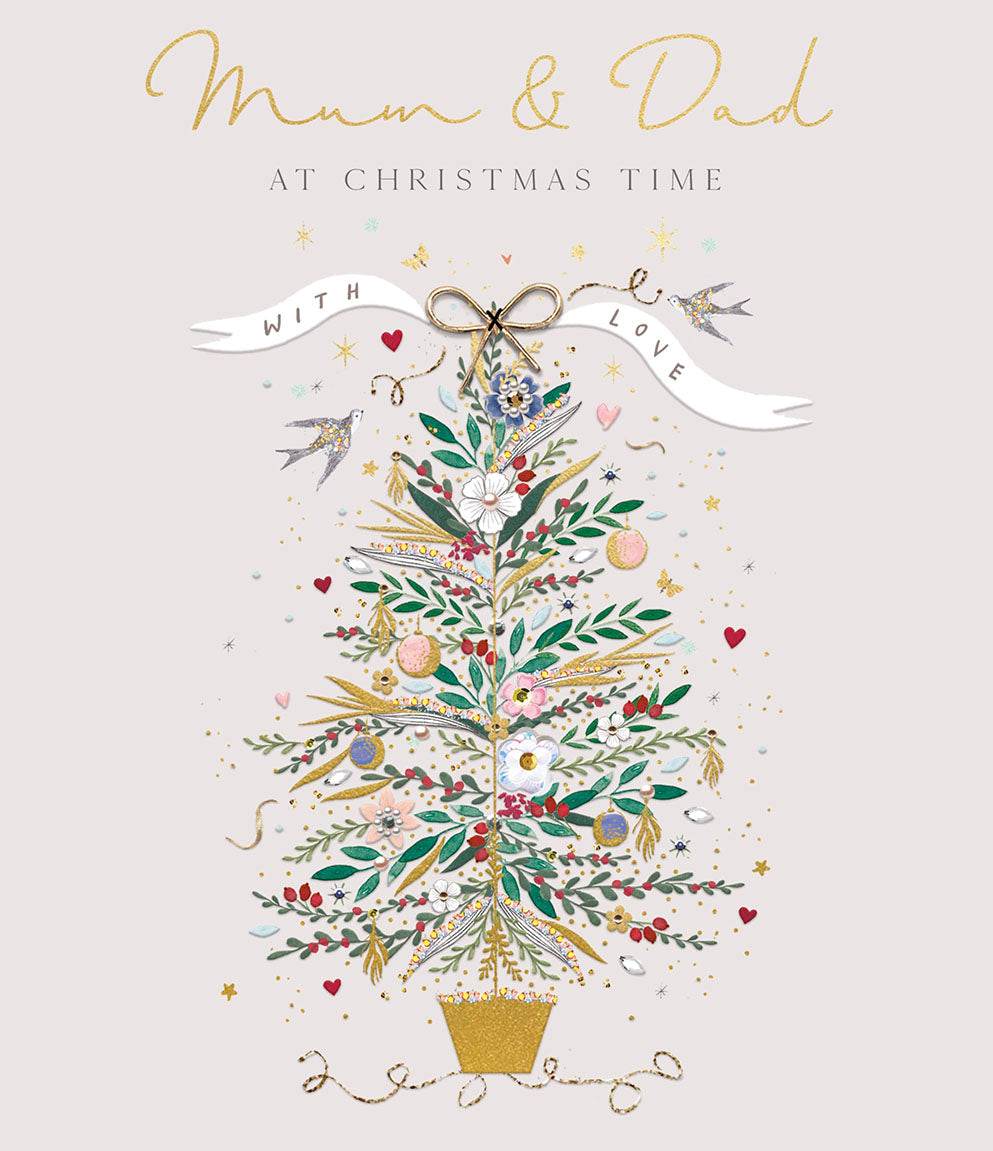 Mum and Dad Tree Christmas Card - House of Cards