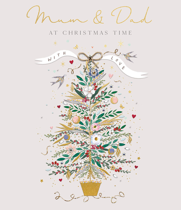 Mum and Dad Tree Christmas Card