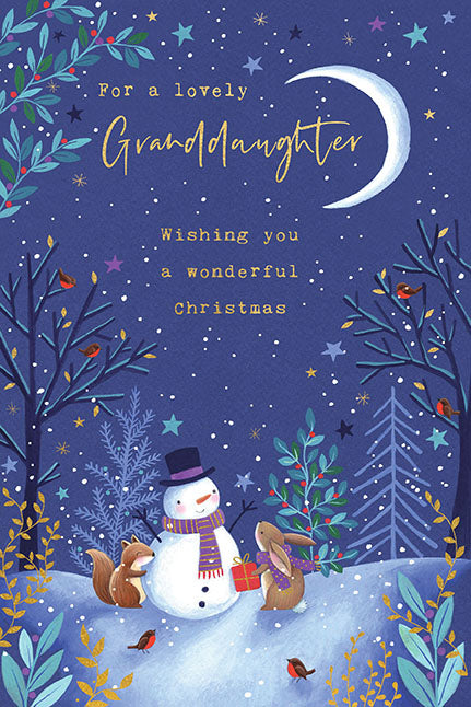 Granddaughter Woodland Christmas Card