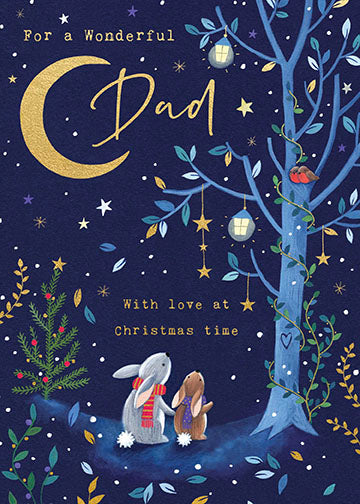 Dad Woodland Christmas Card