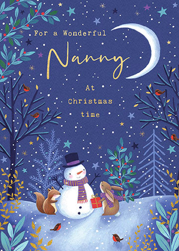 Nanny Woodland Christmas Card