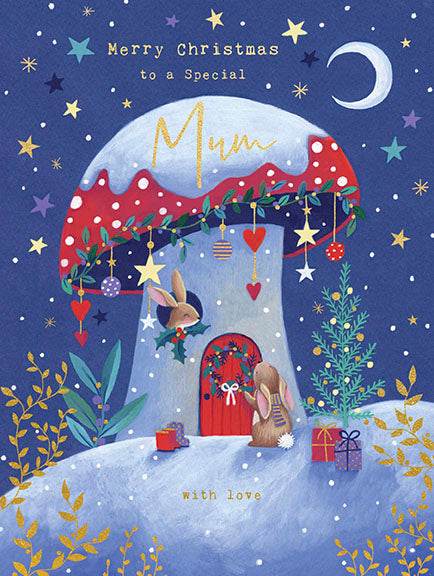 Mum Woodland Christmas Card - House of Cards