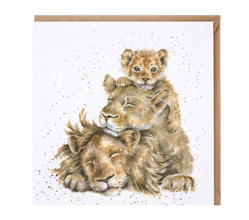 Family Pride Lion Greeting Card