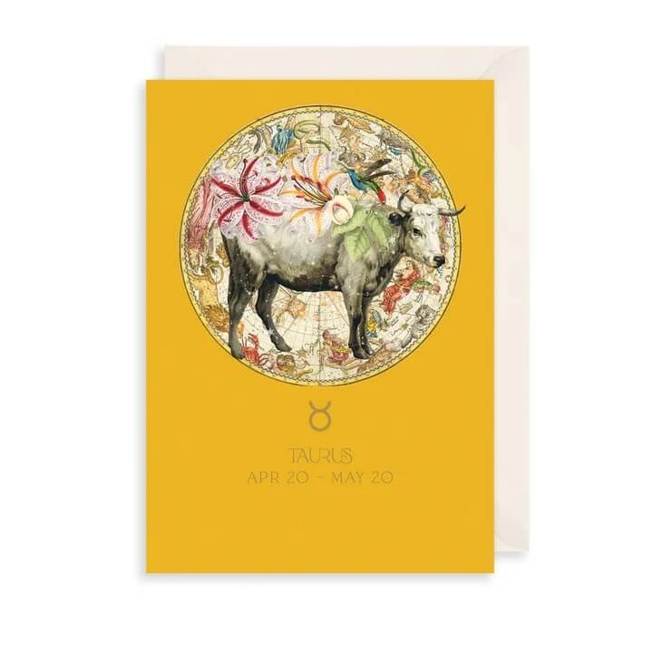 Zodiac Taurus Birthday Card
