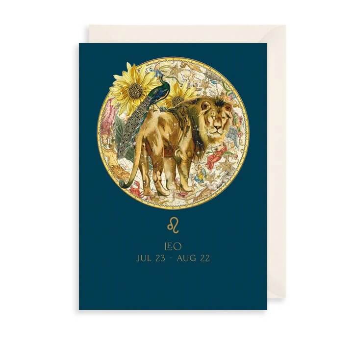 Zodiac Leo Birthday Card