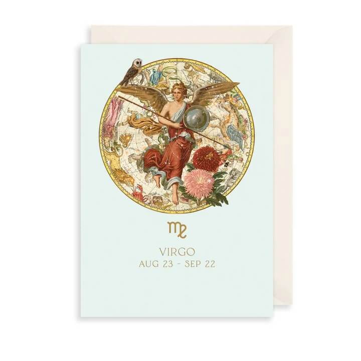 Zodiac Virgo Birthday Card
