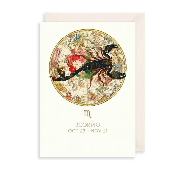 Zodiac Scorpio Birthday Card