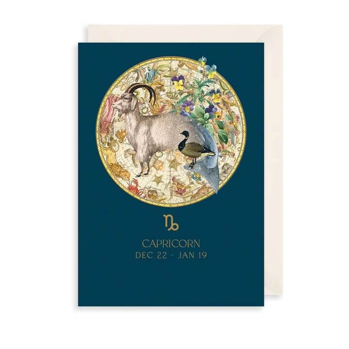 Zodiac Capricorn Birthday Card