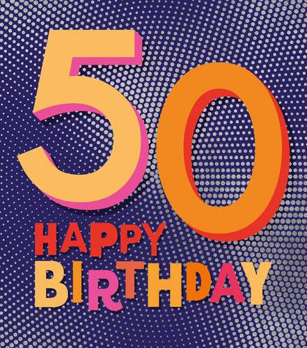50 Happy Birthday Card - House of Cards
