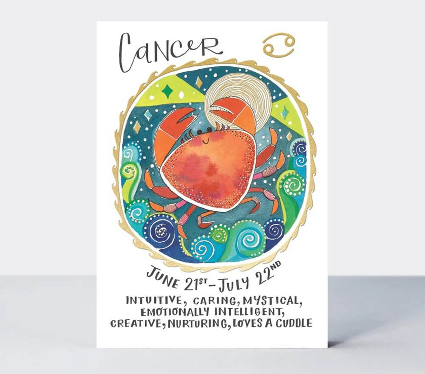 Zodiac Cancer Birthday Card
