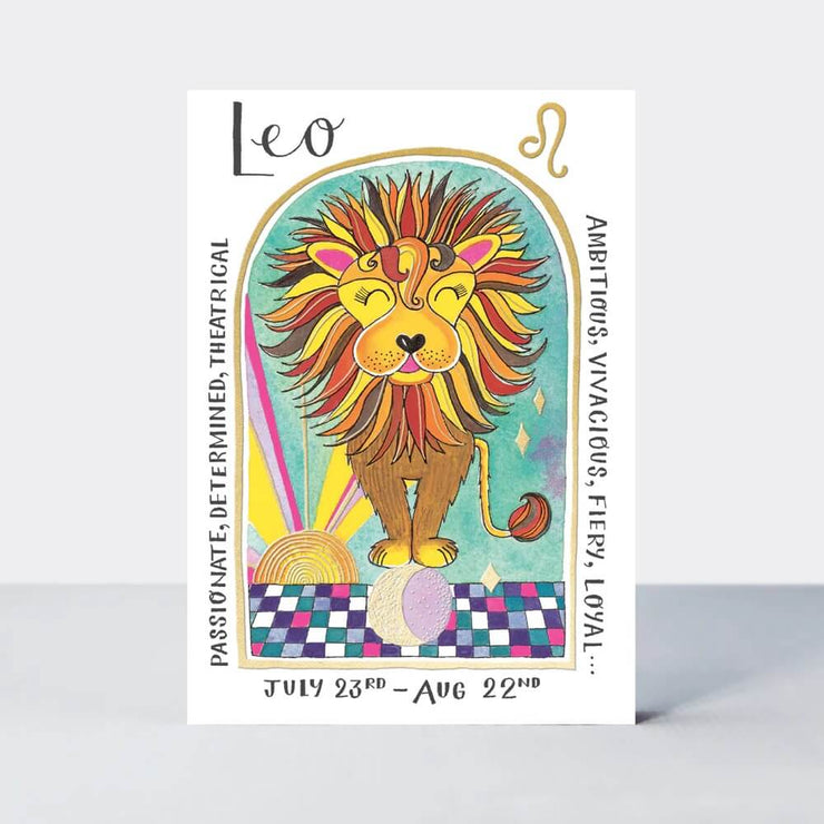 Zodiac Leo Birthday Card