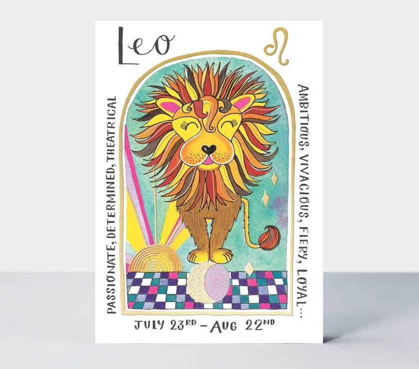 Zodiac Leo Birthday Card