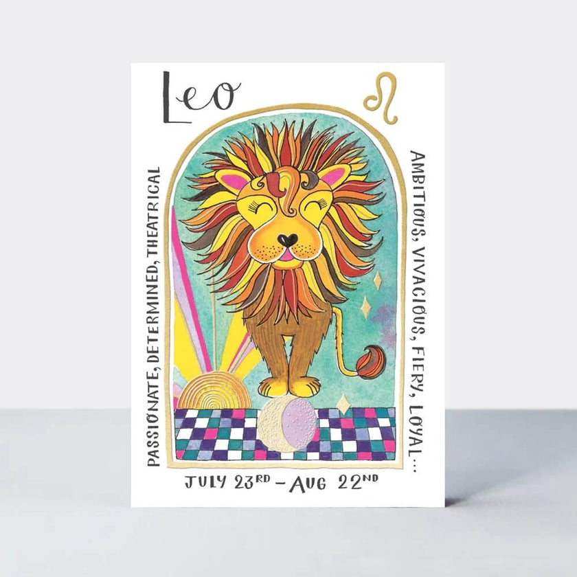 Zodiac Leo Birthday Card