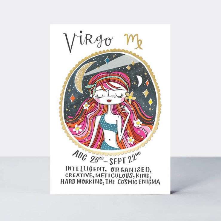 Zodiac Virgo Birthday Card