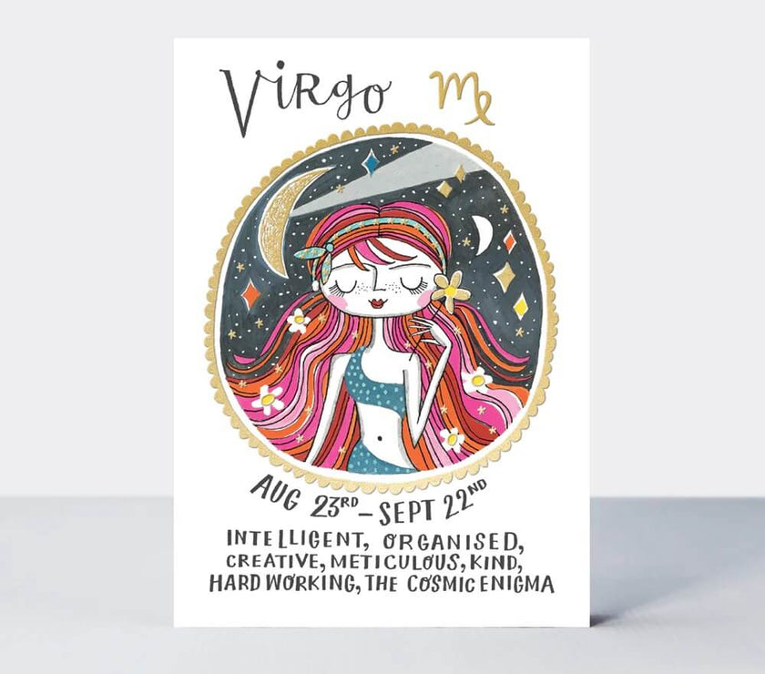 Zodiac Virgo Birthday Card