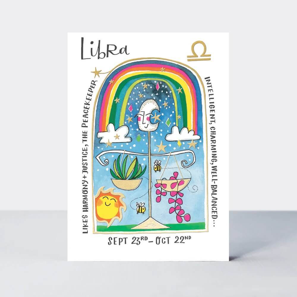 Zodiac Libra Birthday Card - House of Cards