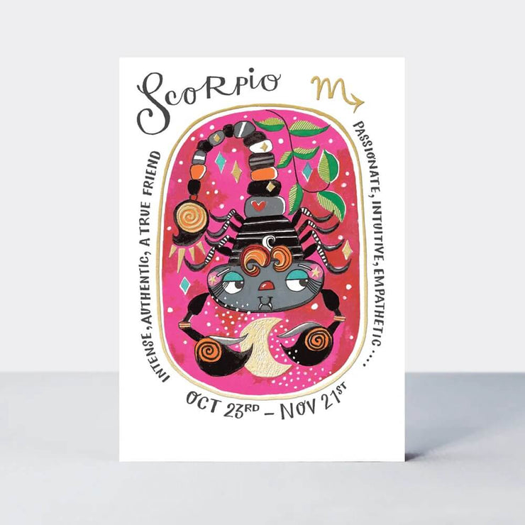 Zodiac Scorpio Birthday Card