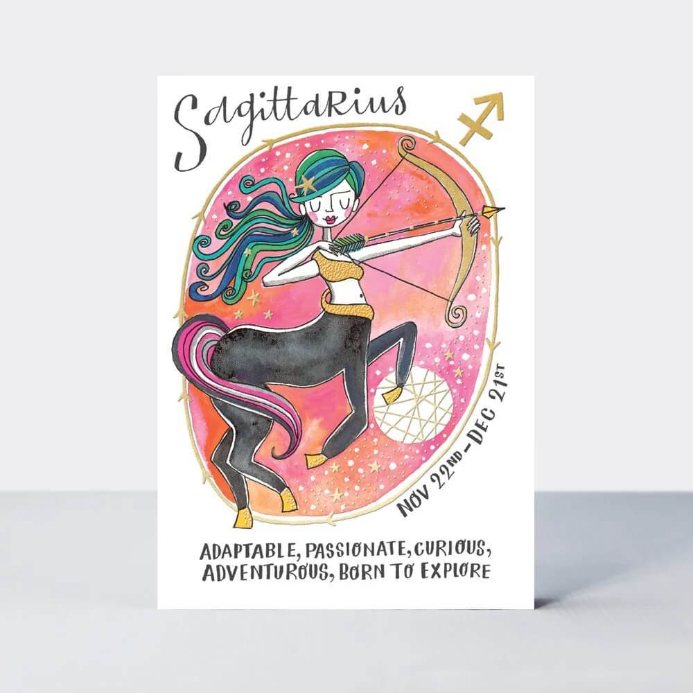 Zodiac Sagittarius Birthday Card - House of Cards