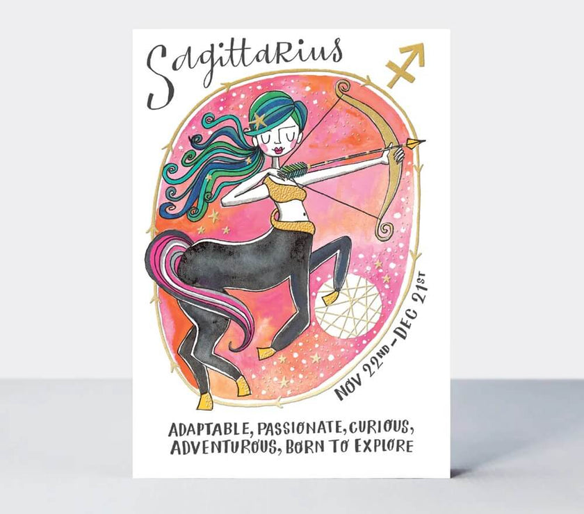 Zodiac Sagittarius Birthday Card