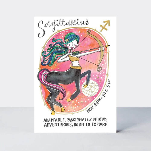 Zodiac Sagittarius Birthday Card