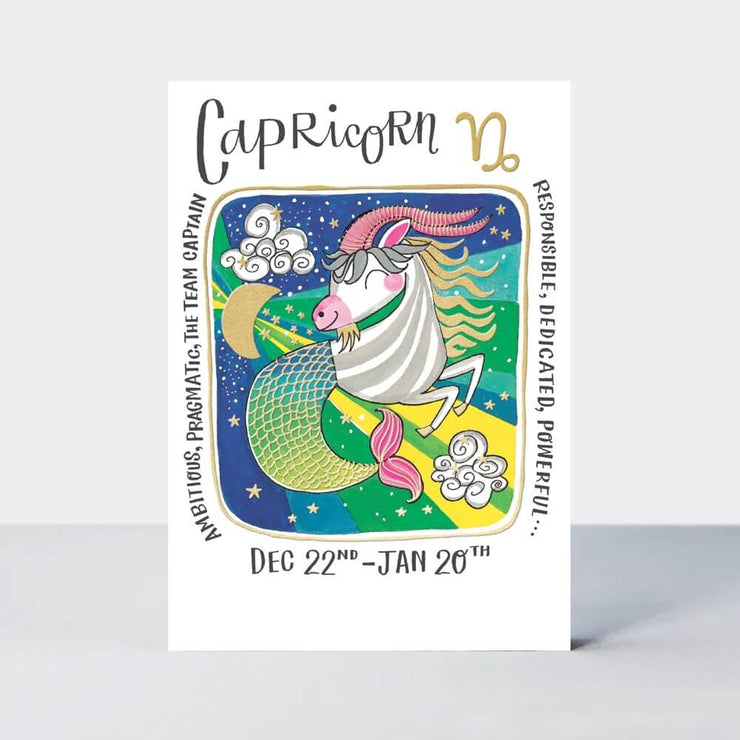 Zodiac Capricorn Birthday Card