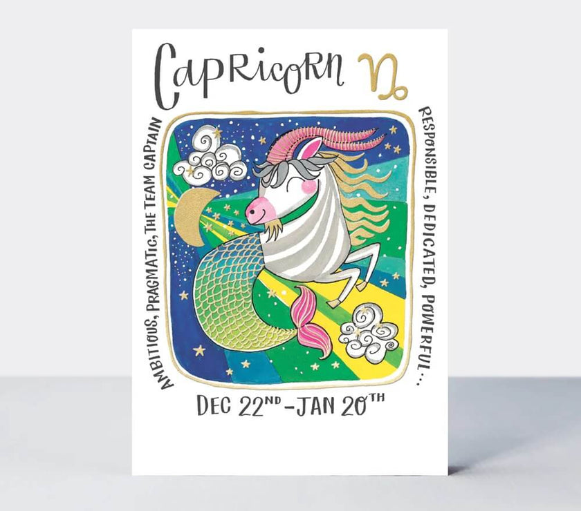 Zodiac Capricorn Birthday Card