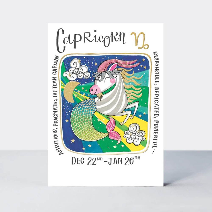 Zodiac Capricorn Birthday Card