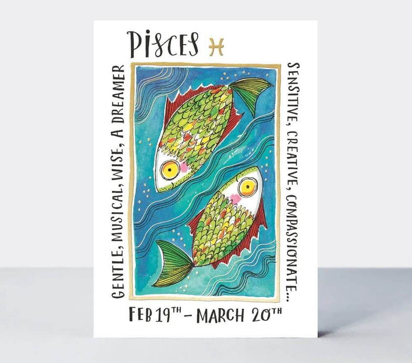 Zodiac Pisces Birthday Card - House of Cards