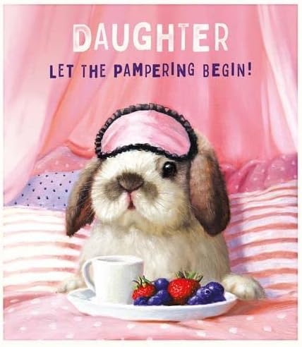 Daughter Rabbit Birthday Card