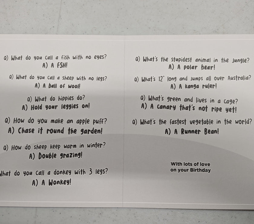 Grandson Jokes Birthday Card